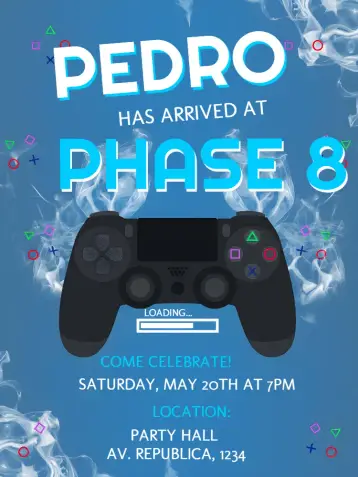 Invite Black Playstation 4 editable and customizable