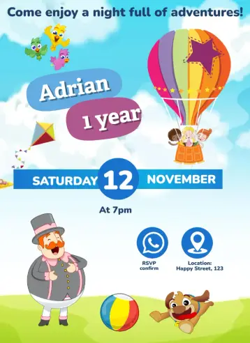 Invite Mundo Bita editable and customizable