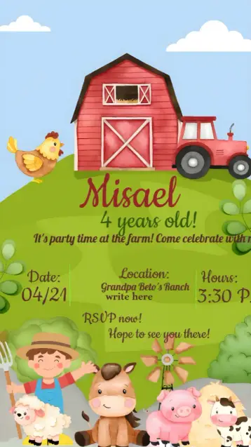 Invite Fazendinha Farm editable and customizable