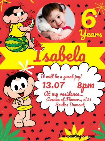 Invite Magali With Photo Banner editable and customizable