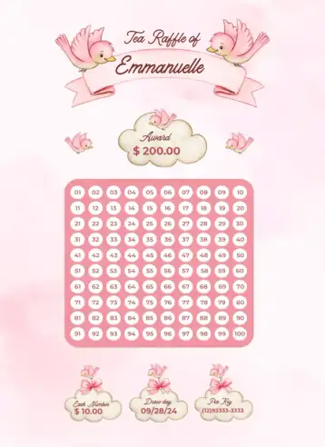 Invite Pink Birds editable and customizable