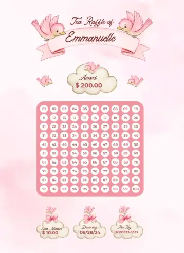 Invite Pink Birds editable and customizable