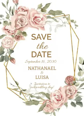 Invite Dusty Rose editable and customizable