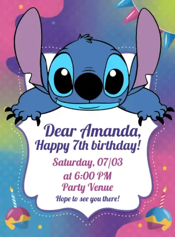 Invite Stitch Maker editable and customizable