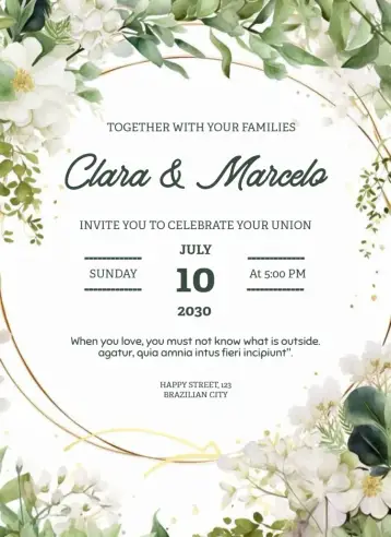 Invite Baby's Breath editable and customizable