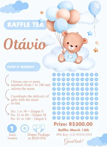 Invite Bear in the clouds editable and customizable