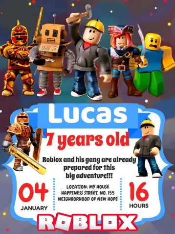 Invite White Roblox editable and customizable