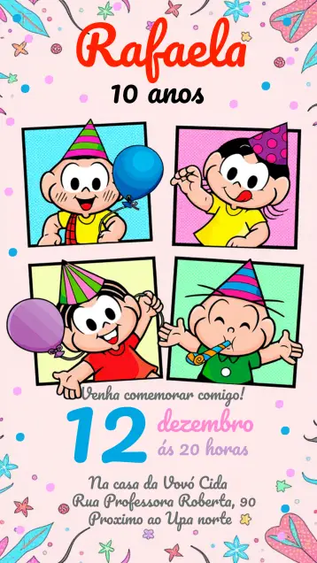 Invite Monica's Gang Monica editable and customizable