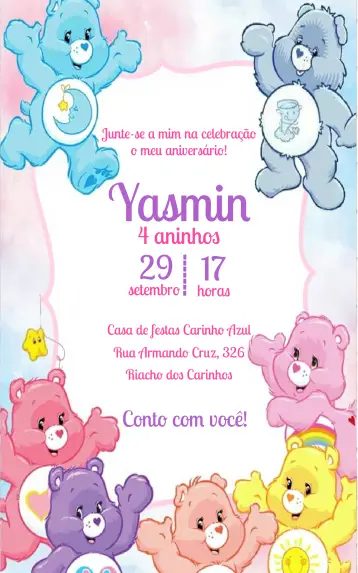 Invitación Osos Cariñosos Bear editable y personalizable